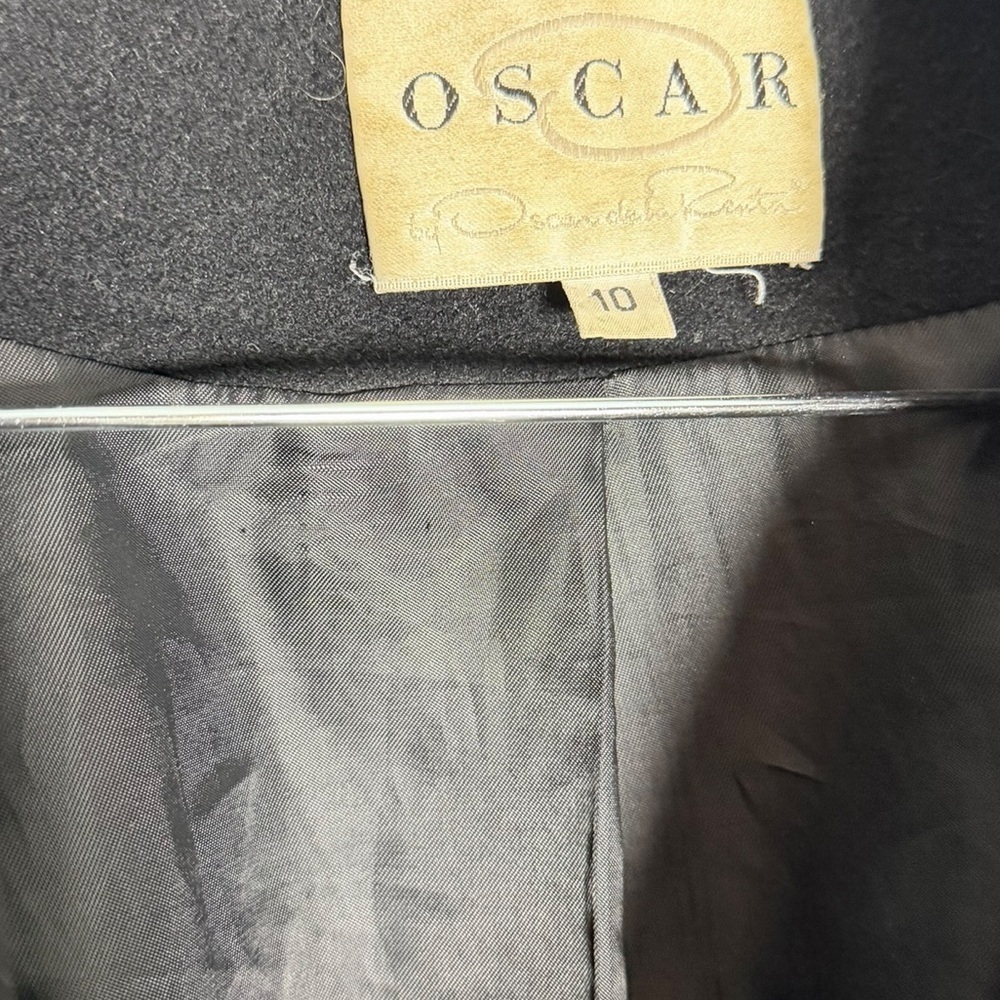 Oscar de la Renta Black Women's Trench Coat - Elevated Streetwear - Size 8 - Picture 4 of 5